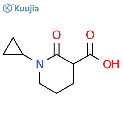 3-Piperidinecarboxylic acid, 1-cyclopropyl-2-oxo- structure