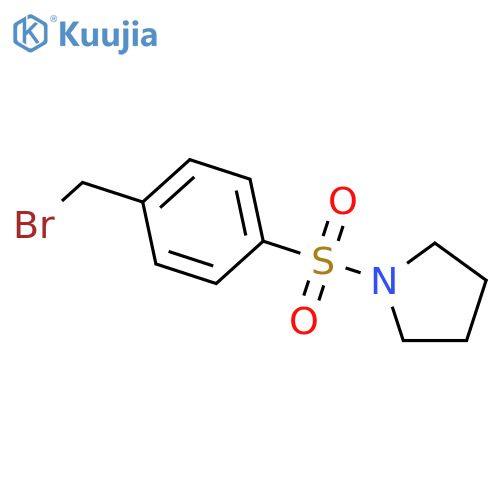1-4-(bromomethyl)benzenesulfonylpyrrolidine structure