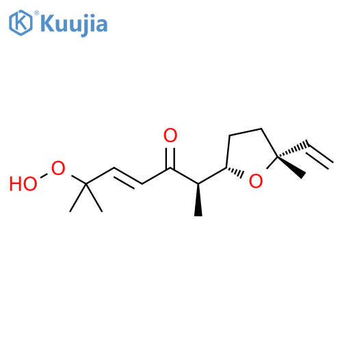 4-Hepten-3-one,2-[(2S,5R)-5-ethenyltetrahydro-5-methyl-2-furanyl]-6-hydroperoxy-6-methyl-,(2R,4E)- structure