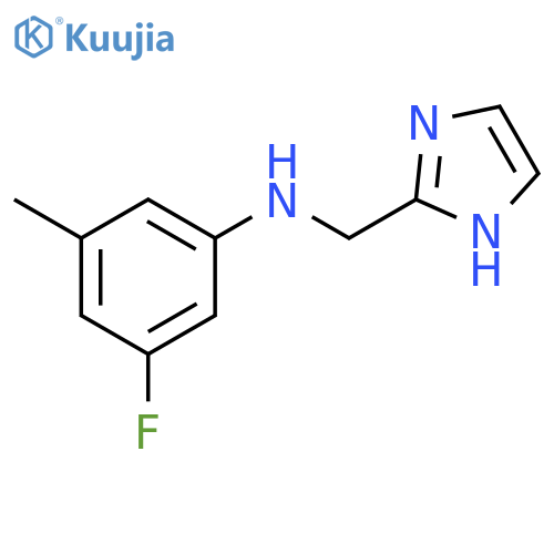 3-fluoro-N-(1H-imidazol-2-yl)methyl-5-methylaniline structure