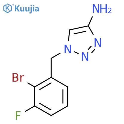 1-(2-bromo-3-fluorophenyl)methyl-1H-1,2,3-triazol-4-amine structure