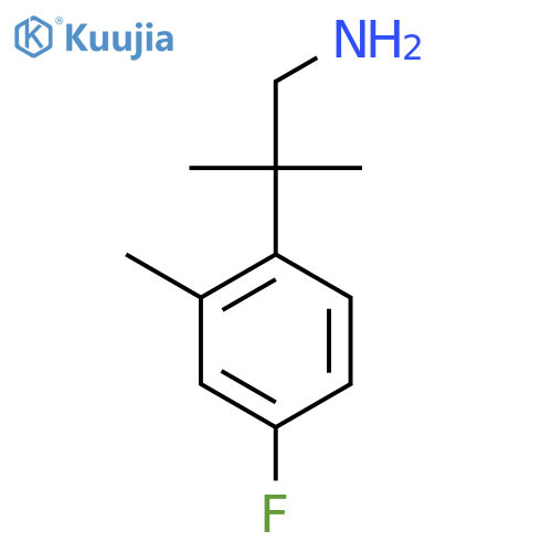 2-(4-fluoro-2-methylphenyl)-2-methylpropan-1-amine structure
