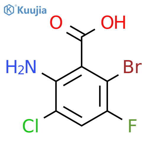 2-Amino-6-bromo-3-chloro-5-fluorobenzoic acid structure