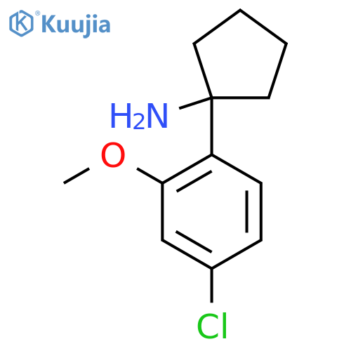 1-(4-chloro-2-methoxyphenyl)cyclopentan-1-amine structure