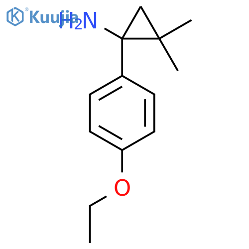1-(4-ethoxyphenyl)-2,2-dimethylcyclopropan-1-amine structure