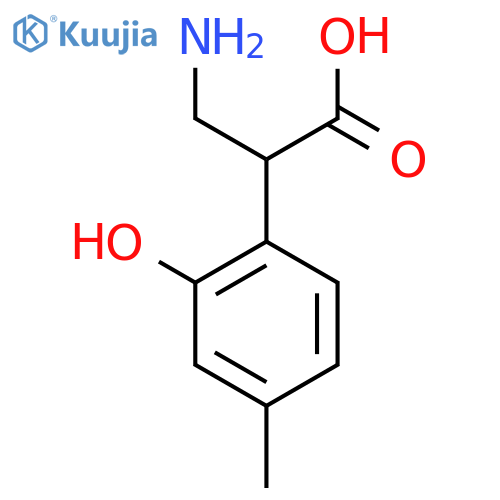 3-amino-2-(2-hydroxy-4-methylphenyl)propanoic acid structure