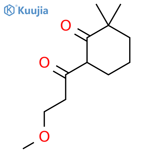 6-(3-Methoxypropanoyl)-2,2-dimethylcyclohexan-1-one structure