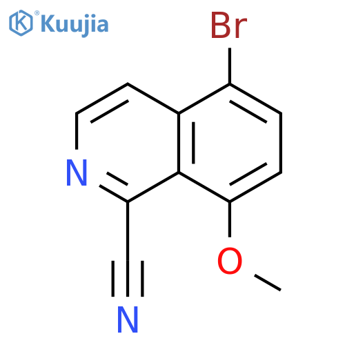 5-bromo-8-methoxyisoquinoline-1-carbonitrile structure