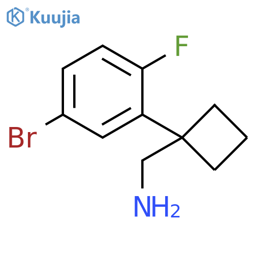 1-(5-bromo-2-fluorophenyl)cyclobutylmethanamine structure