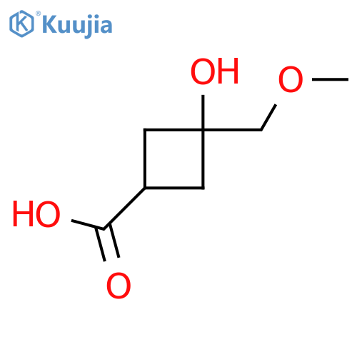 3-Hydroxy-3-(methoxymethyl)cyclobutanecarboxylic acid structure