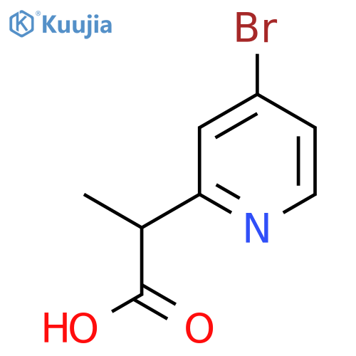 2-(4-bromopyridin-2-yl)propanoic acid structure