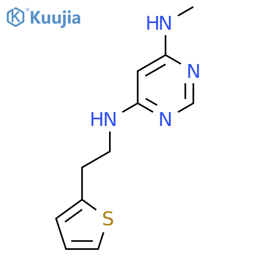 N4-methyl-N6-[2-(thiophen-2-yl)ethyl]pyrimidine-4,6-diamine structure