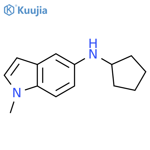 N-cyclopentyl-1-methyl-1H-indol-5-amine structure