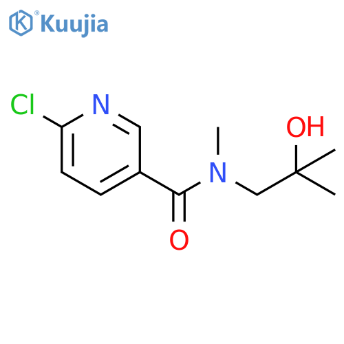 6-Chloro-N-(2-hydroxy-2-methylpropyl)-N-methyl-3-pyridinecarboxamide structure
