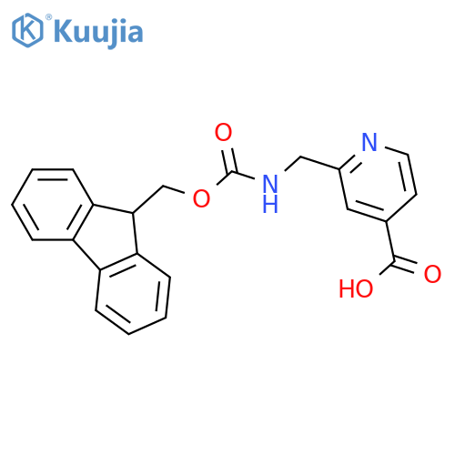 2-({(9H-fluoren-9-yl)methoxycarbonyl}amino)methylpyridine-4-carboxylic acid structure