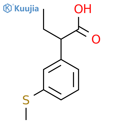 2-3-(methylsulfanyl)phenylbutanoic acid structure