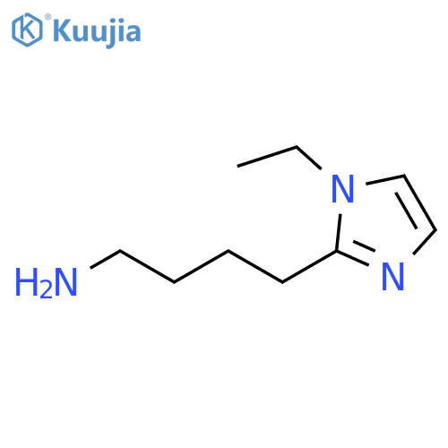 4-(1-ethyl-1H-imidazol-2-yl)butan-1-amine structure
