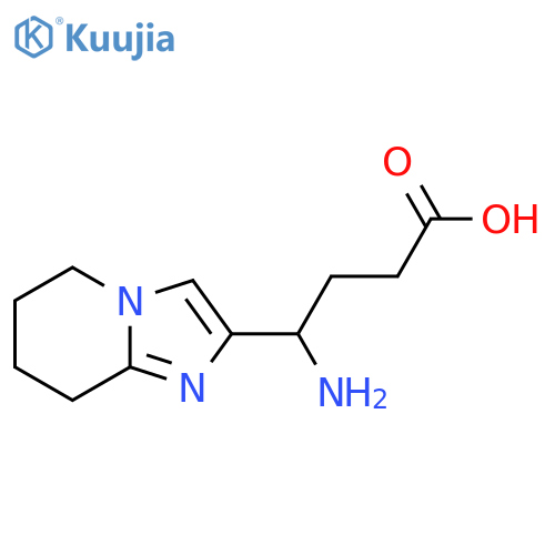 4-amino-4-{5H,6H,7H,8H-imidazo1,2-apyridin-2-yl}butanoic acid structure