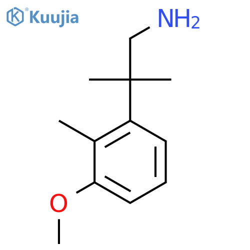 2-(3-methoxy-2-methylphenyl)-2-methylpropan-1-amine structure