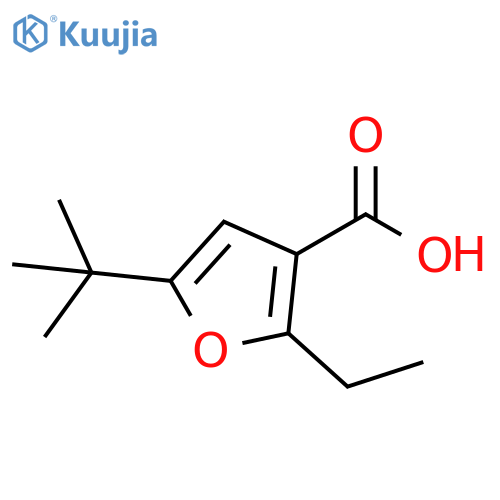 3-Furancarboxylic acid, 5-(1,1-dimethylethyl)-2-ethyl- structure