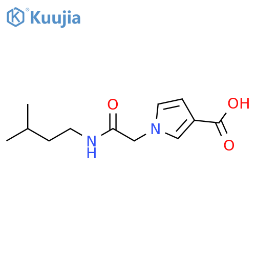 1-{[(3-methylbutyl)carbamoyl]methyl}-1H-pyrrole-3-carboxylic acid structure