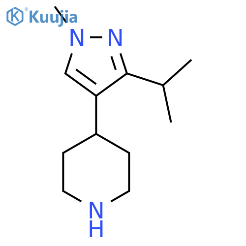 4-[1-Methyl-3-(propan-2-yl)-1H-pyrazol-4-yl]piperidine structure