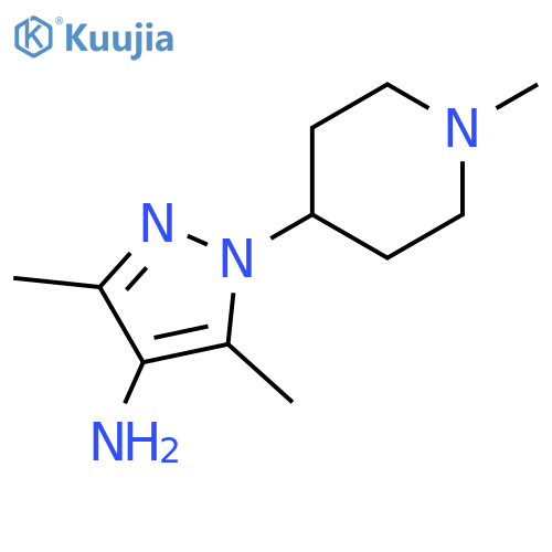 3,5-dimethyl-1-(1-methylpiperidin-4-yl)-1H-pyrazol-4-amine structure