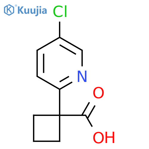 1-(5-chloropyridin-2-yl)cyclobutane-1-carboxylic acid structure
