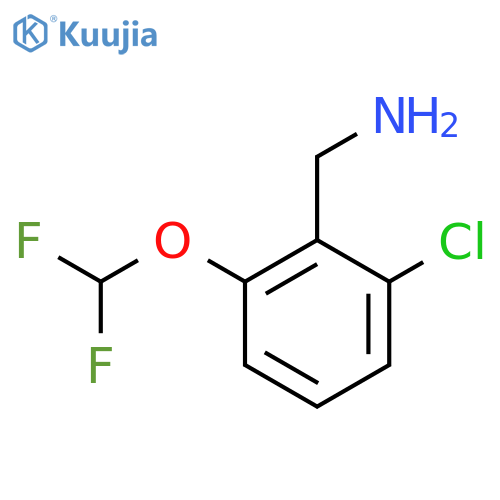 2-Chloro-6-(difluoromethoxy)benzyl amine structure