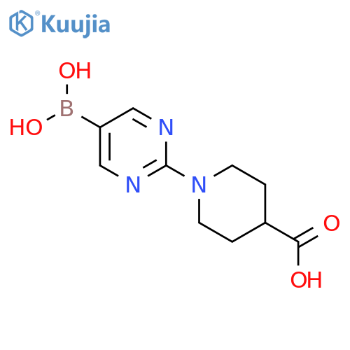1-(5-Boronopyrimidin-2-yl)piperidine-4-carboxylic acid structure