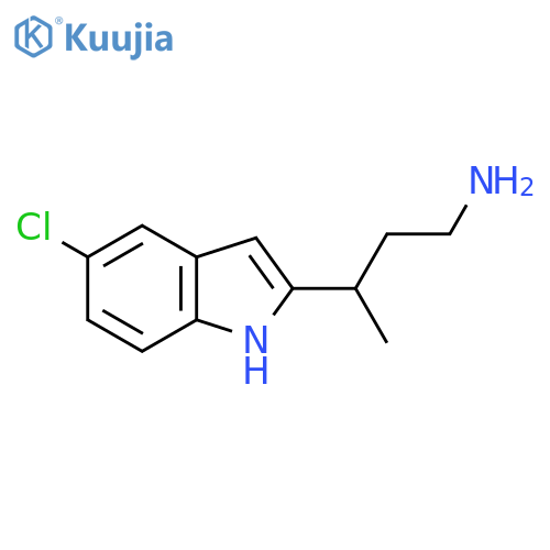 3-(5-chloro-1H-indol-2-yl)butan-1-amine structure