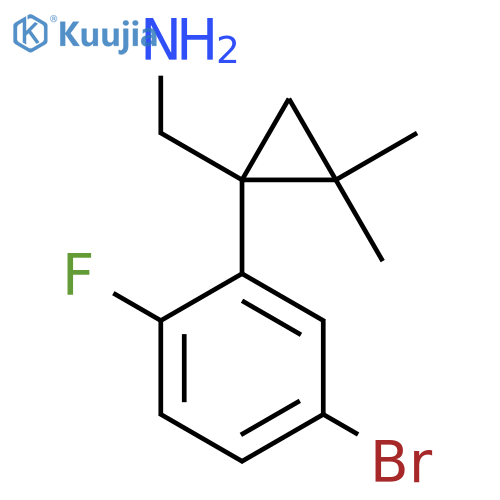 1-(5-bromo-2-fluorophenyl)-2,2-dimethylcyclopropylmethanamine structure