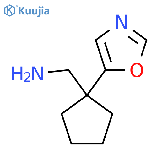 1-(1,3-oxazol-5-yl)cyclopentylmethanamine structure