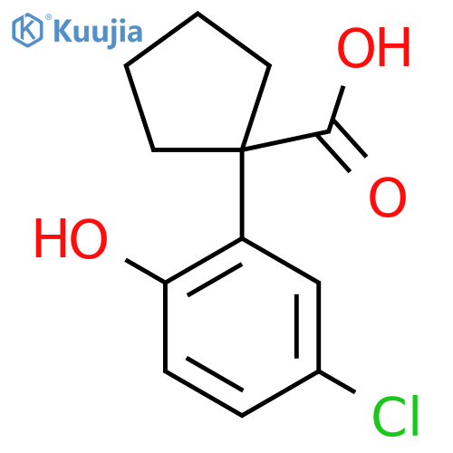 1-(5-chloro-2-hydroxyphenyl)cyclopentane-1-carboxylic acid structure