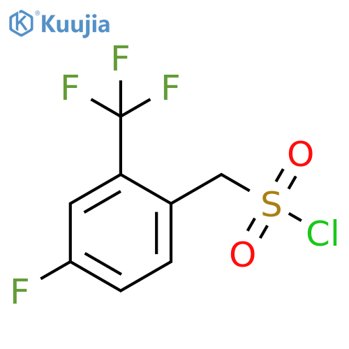 4-fluoro-2-(trifluoromethyl)phenylmethanesulfonyl chloride structure