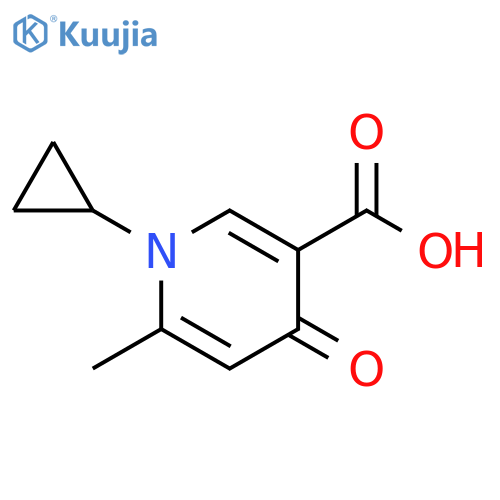 1-cyclopropyl-6-methyl-4-oxo-1,4-dihydropyridine-3-carboxylic acid structure