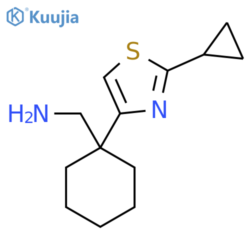 1-(2-cyclopropyl-1,3-thiazol-4-yl)cyclohexylmethanamine structure