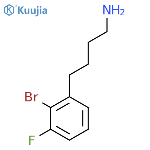 4-(2-bromo-3-fluorophenyl)butan-1-amine structure
