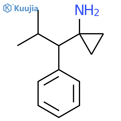 1-(2-methyl-1-phenylpropyl)cyclopropan-1-amine structure