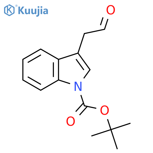 3-(2-Oxoethyl)-1H-indole-1-carboxylic acid tert-butyl ester structure