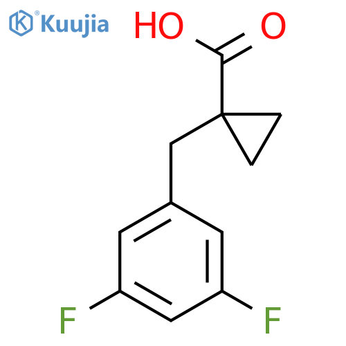 1-(3,5-difluorophenyl)methylcyclopropane-1-carboxylic acid structure