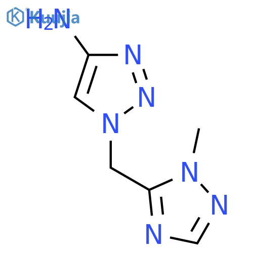 1-(1-methyl-1H-1,2,4-triazol-5-yl)methyl-1H-1,2,3-triazol-4-amine structure