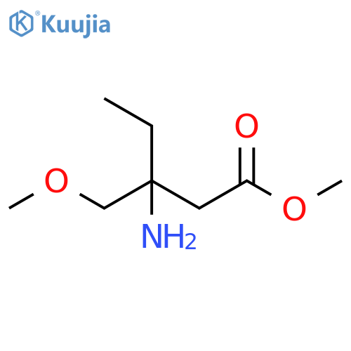 methyl 3-amino-3-(methoxymethyl)pentanoate structure