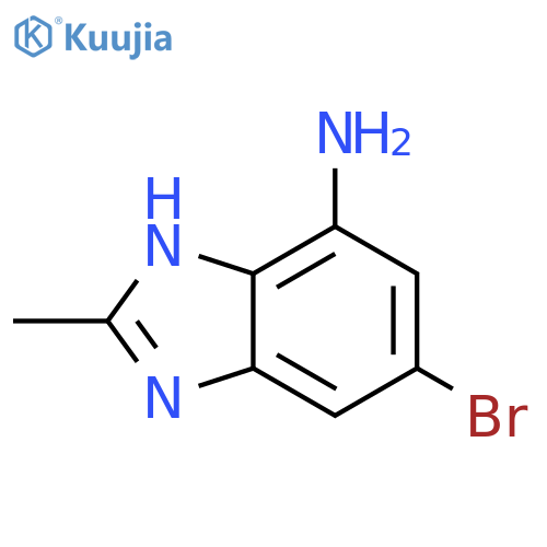 5-bromo-2-methyl-1H-1,3-benzodiazol-7-amine structure