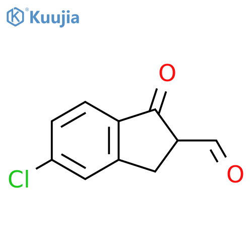5-Chloro-1-oxo-2,3-dihydro-1h-indene-2-carbaldehyde structure