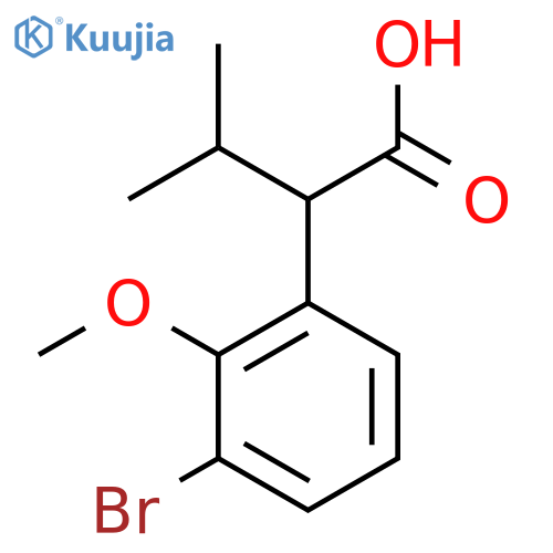 2-(3-bromo-2-methoxyphenyl)-3-methylbutanoic acid structure