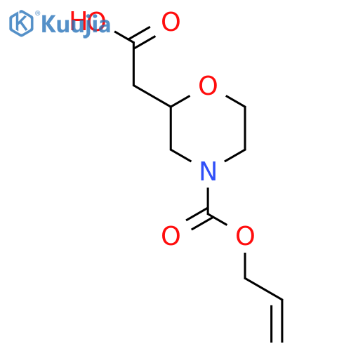 2-{4-(prop-2-en-1-yloxy)carbonylmorpholin-2-yl}acetic acid structure
