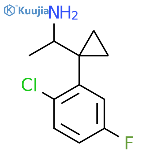 1-1-(2-chloro-5-fluorophenyl)cyclopropylethan-1-amine structure