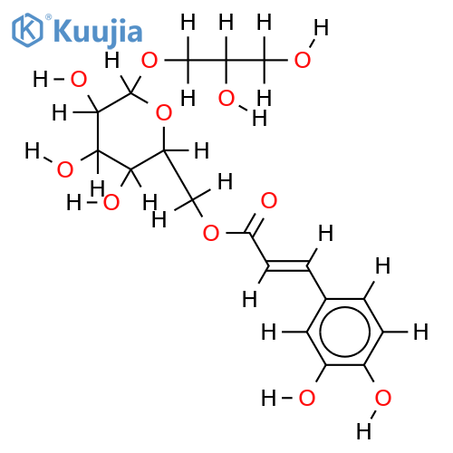 6'-O-(3,4-Dihydroxycinnamoyl)-beta-D-(2R)-1-O-Glucopyranosylglycerol structure