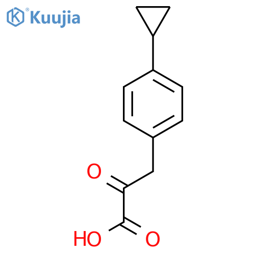 3-(4-cyclopropylphenyl)-2-oxopropanoic acid structure